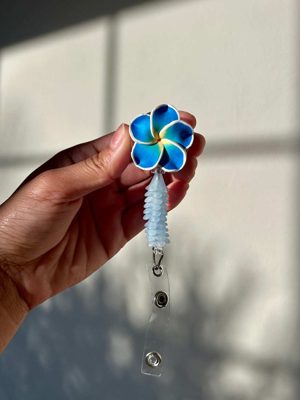 Blue Mini Puakenikeni Lei Badge Reel