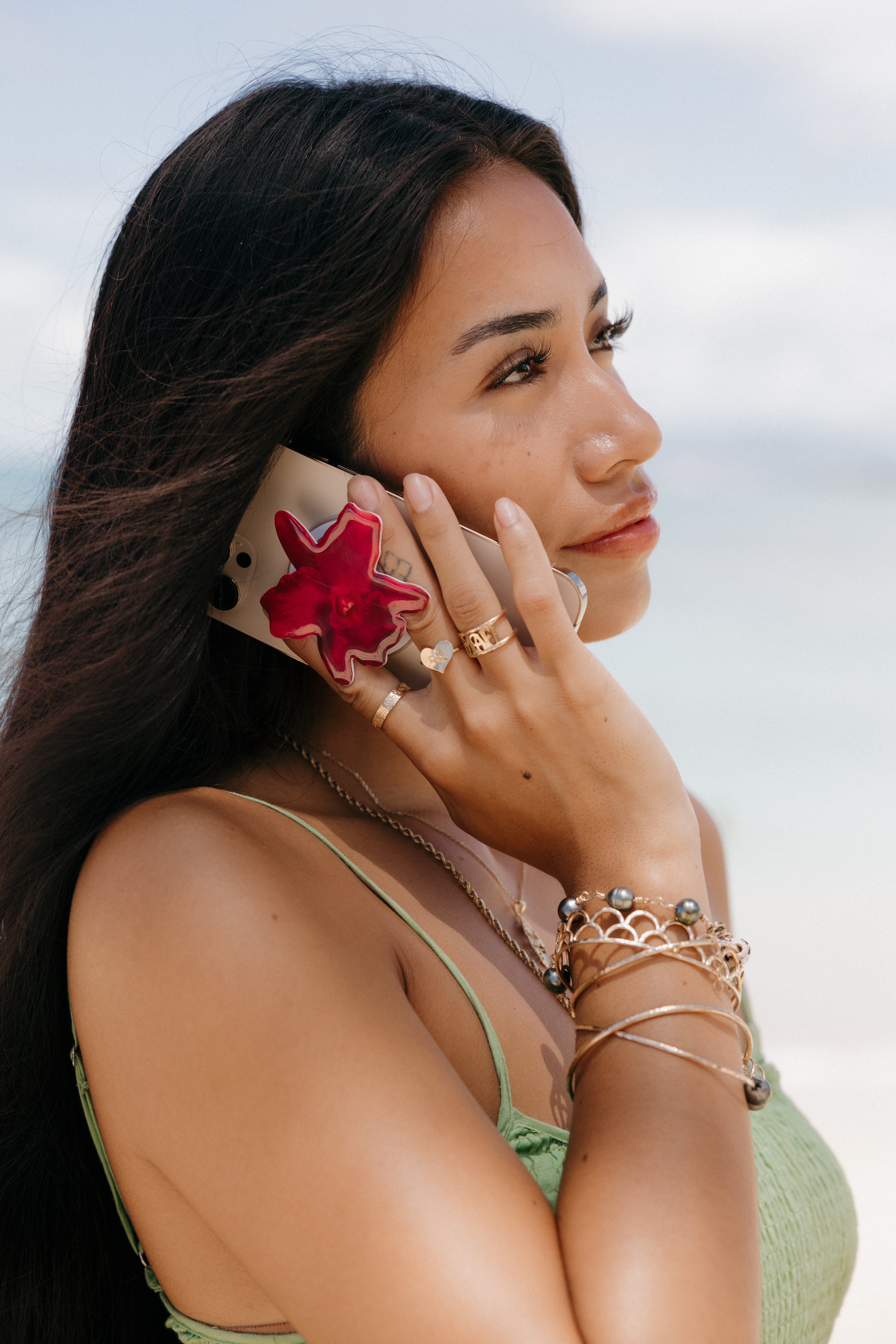 Maroon Orchid Phone Grip – Island Honey
