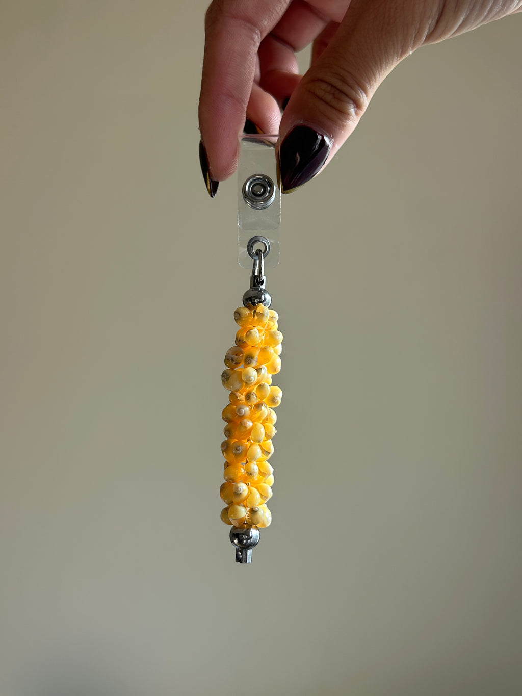 Plumeria Badge Reel Lei - Blue