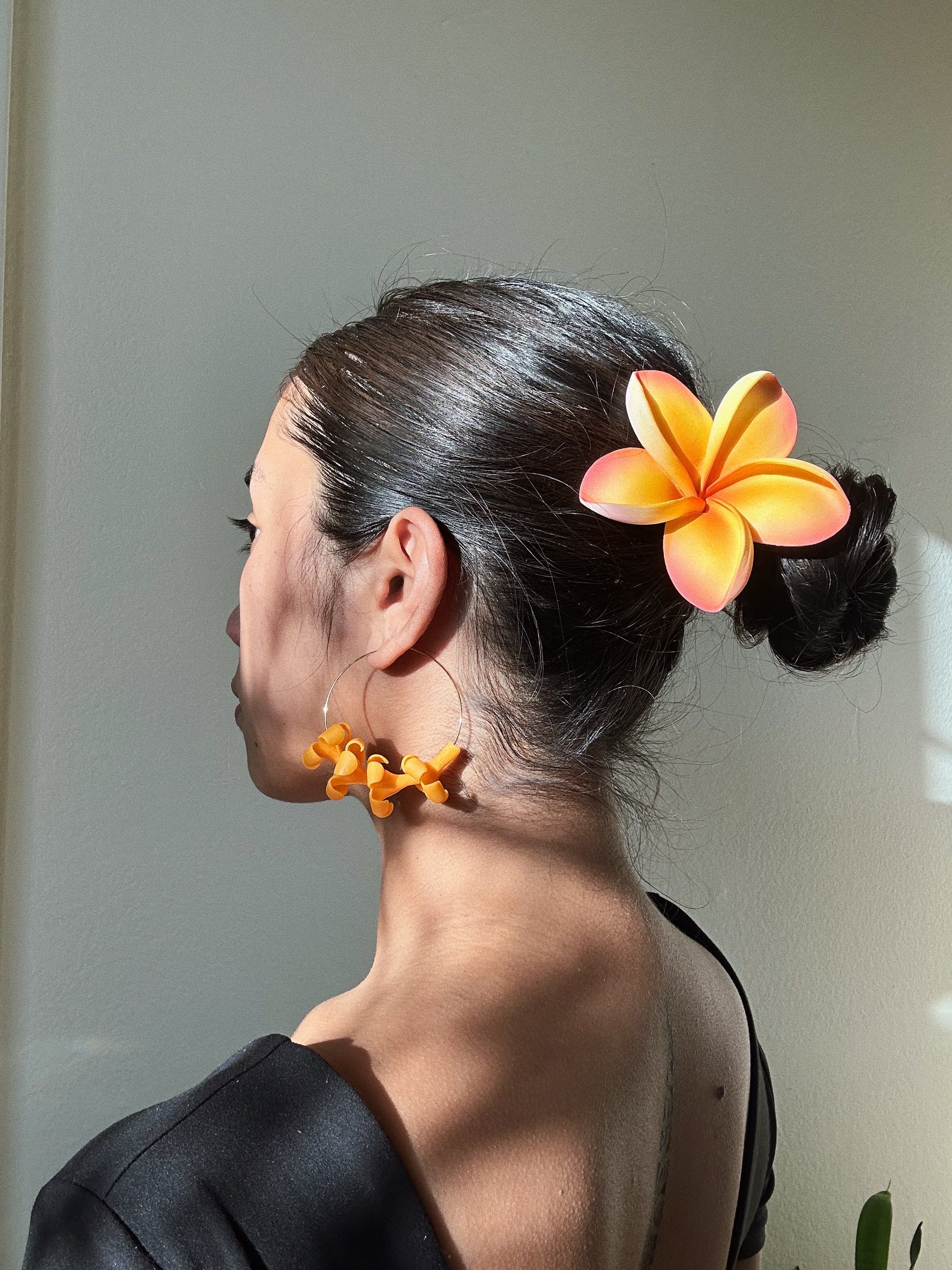Orange/Yellow Puakenikeni Hoops
